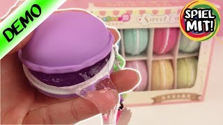 Macarons Slime deutsch  DIY MACARONS Set für selbstgemachte Schlüsselanhänger mit Glibber Schleim [upl. by Burgwell]