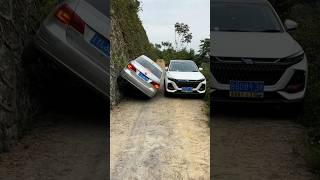 The key role of unilateral bridges narrow road car meeting skills 😱 viralvideo narrowroad skills [upl. by Leotie]