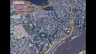 Hella Hamburg Halbmarathon 2023 fly over the race path [upl. by Aihseuqal]