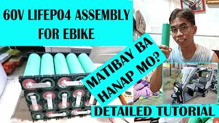 60V LIFEPO4 BATTERY FOR EBIKE ASSEMBLY  MATIBAY NA EBIKE BATTERY  LITHIUM BATTERY  PART 1 [upl. by Ellehcit]