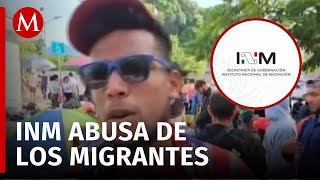 Migrantes reportan hostigamiento por parte de agentes del INM en Chiapas [upl. by Gerhan]