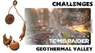 RISE OF THE TOMB RAIDER 100 Walkthrough  Geothermal Valley Challenges [upl. by Releehw]