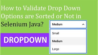 How to Validate Dropdown Options are Sorted using Selenium Java [upl. by Granese]