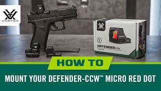 HowTo Mount the DefenderCCW™ Micro Red Dot [upl. by Gosselin]