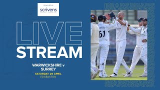 🔴 LIVE  Warwickshire v Surrey  County Championship  Day Three [upl. by Eibreh]