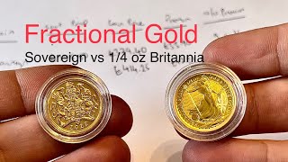 Gold Sovereign vs 14 oz Britannia  physical fractional bullion coins to stackbuy Royal Mint 4k HD [upl. by Metcalf]