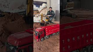 Childrens toy excavator video engineering vehicle model rc model [upl. by Karon616]