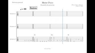 Motor Psico  Ensamble de guitarras tablatura [upl. by Nayrda]