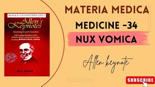 MATERIA MEDICA MEDICINE 34NUX VOMICA✍️ education bhms bams mbbs bdsyoutube materiamedica✔️ [upl. by Ynaffyt]