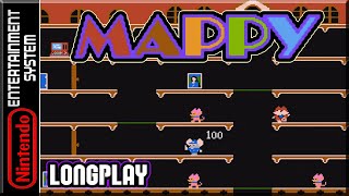 Mappy  Full Game 100 Walkthrough  Longplay  NES [upl. by Nanfa]