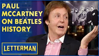 Paul McCartney Recalls The Beatles 1964 US TV Debut  Letterman [upl. by Eelyab]