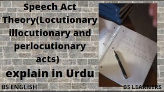 Speech ActsSpeech Act Theory locutionary illocutionary and perlocutionary acts By Bs Learners [upl. by Onil861]