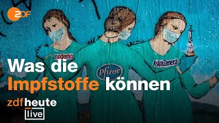 Was die CoronaImpfstoffe können  ZDFheute live [upl. by Kilk]