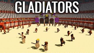 Minecraft  Colosseum Battle  GLADIATORS [upl. by Elleirb351]