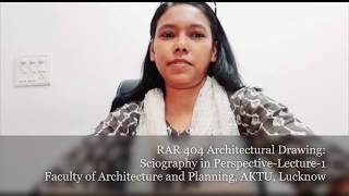 RAR 404 Architectural Drawing Sciography in perspective Lecture1 [upl. by Ailenroc191]