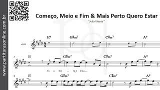 Começo Meio e Fim amp Mais Perto Quero Estar ♪ Julia Vitoria  Partitura [upl. by Aneehta]