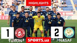 Turon  Nasaf 12 Inobatga olinmagan gol va xavfli vaziyatlar HIGHLIGHTS [upl. by Scales]