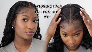 The BEST READY TO WEAR WIG❤️ 10 mins GLUELESS install Pre Braided Frontal Wig FT WIGGINS HAIR [upl. by Camus]