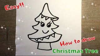 ★ SCHATTIGE KAWAII KERSTBOOM TEKENEN MAKKELIJK ★ Leren tekenen hoe teken je een kerstboom [upl. by Nolyar]