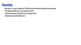 How does Cl⁻ move through the CFTR [upl. by Nywloc69]