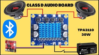 TPA3110 XHA232 30W30W Amplifier BoardTPA3110 XHA232 Board connection with Bluetooth and Testing [upl. by Asena]