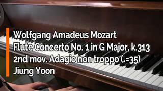 Piano Part  Mozart Flute Concerto No 1 in G Major k313  2nd mov ♩35 [upl. by Eemiaj]