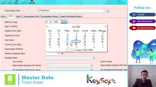 Key ERP Software Tutorial  Master Data  Fixed Asset [upl. by Nnilsia29]