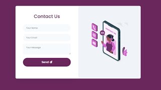 Responsive Contact Us Page Design using Html CSS [upl. by Mitzl162]