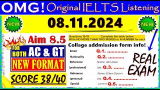 IELTS LISTENING PRACTICE TEST 2024 WITH ANSWERS  08112024 [upl. by Lynad]