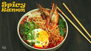 ঝাল ঝাল রামেন 🔥। Spicy Korean Ramen Recipe in Bangla । Ramen Recipe Bangla । Instant Korean Ramen [upl. by Yecram]