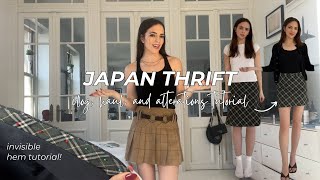 Japan Thrift Vlog Haul and Alterations Tutorial [upl. by Nosduj]