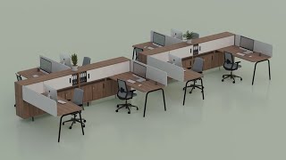 ROUND desk system by NARBUTAS [upl. by Ynatsed]