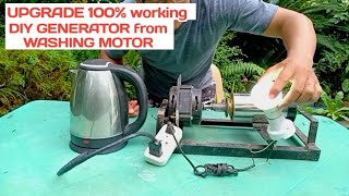 DIY GENERATOR USING WASHING MACHINE MOTOR  ALTERNATOR USING WASHING MACHINE MOTOR [upl. by Nevaeh747]