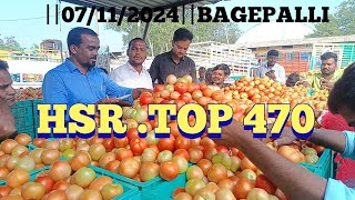 07112024BAGEPALLI tomato market top rate 14kg box 470Rs [upl. by Melisa]