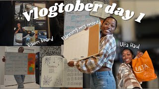 Vlogtober Day 1  Lock in with me for Q4  bullet journal setup amp Self care pickups [upl. by Ahsemrak]