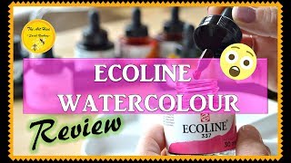 😊ECOLINE watercolour Inks liquid watercolours by ROYAL TALENS art product REVIEW  New for 2108 [upl. by Hunter29]