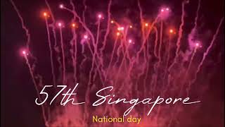 NDP 2022 “57th Singapore happy Birthday” fireworks beautiful at Marina Bay [upl. by Adelia]