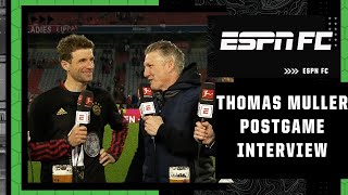 Thomas Muller chats beer celebration technique and his FUTURE with Bayern Munich 👀  ESPN FC [upl. by Xam486]