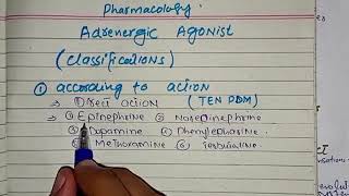 Adrenergic agonist  sympathomimetic  drugs classification [upl. by Jp]