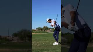 Akshay Bhatia super slow motion golf swing golf  golfswing  bestgolf  alloverthegolf [upl. by Anirtruc186]