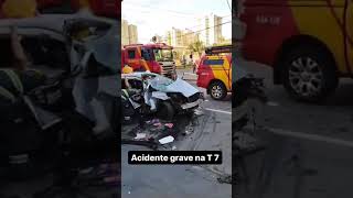 Carro invade loja de colchões após colisão na Av T7 com a Mutirão no Setor Bueno em Goiânia [upl. by Zzabahs759]