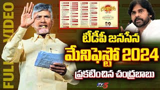 AP Ex CM Chandrababu ANNOUNCED Tdp Bjp Janasena ELECTION MANIFESTO 2024  TV5 News [upl. by Danyluk668]