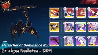 Ex abyss Redlotus Herrscher of Dominance Minion HOD HoFS AE MA D391  Honkai Impact 3rd [upl. by Mezoff616]