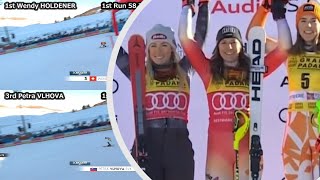 20221211 Slalom SESTRIERE Top 3 Comparison Run1 Run2 [upl. by Ylus]