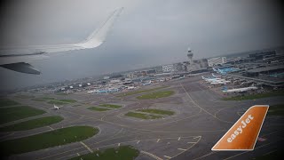 Boarding  Taxi amp Takeoff Easyjet A320 at Schiphol Airport [upl. by Ait]