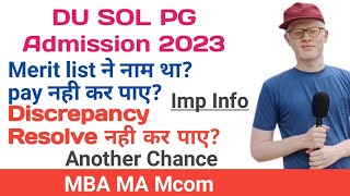 SOL Pg Admission 2023 Important information MA Mcom MBA  sol pg admission 2023 [upl. by Ayam]