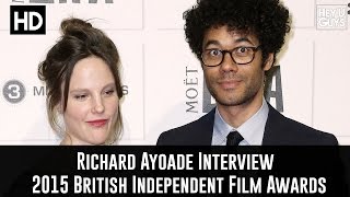 Richard Ayoade amp Lydia Fox Interview  The 2015 British Independent Film Awards [upl. by Notsek837]