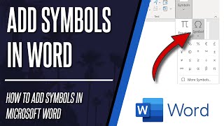 How to add Symbols into a Microsoft Word Document [upl. by Adnilemreh]