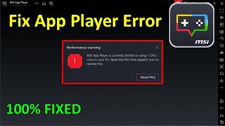 How to Fix MSI App Player is Currently Limited to Using 1 CPU Core on Your PC [upl. by Auria]