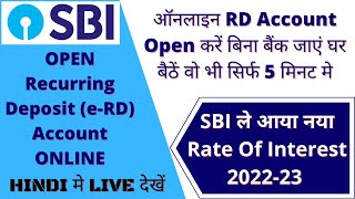 SBI RD Account Opening through Online or Mobile Banking  SBI Recurring Deposit Interested HINDI [upl. by Lasonde]